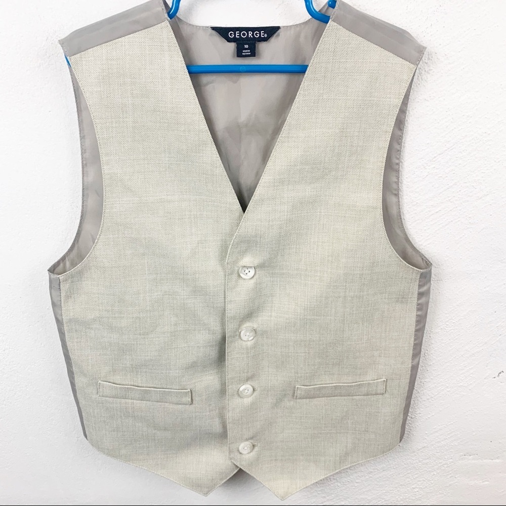 George l Boys Tan Suit Vest